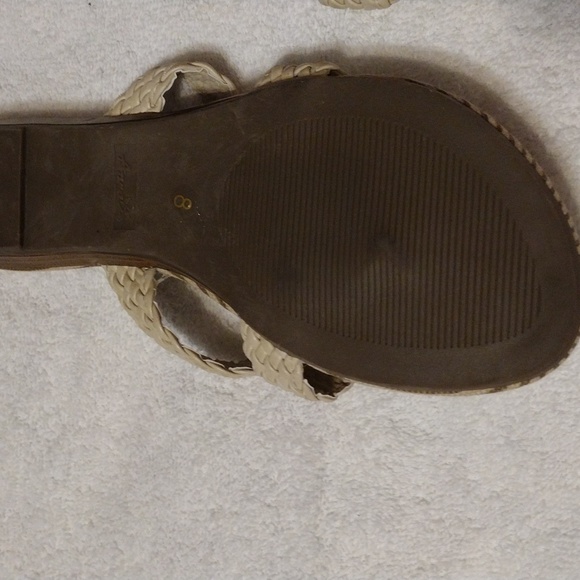 Anna, women's two strap jeweled sandal in tan. - Picture 5 of 5